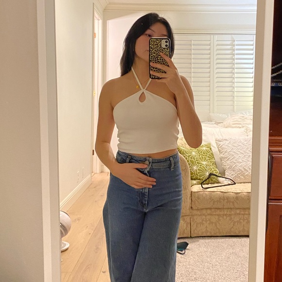 white cropped halter tank - Picture 3 of 3